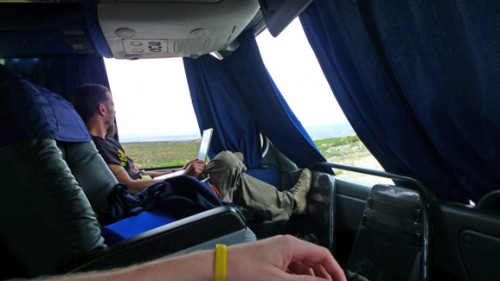 Colin's view from the Argentine bus