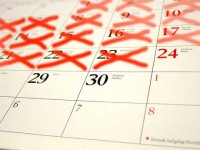 X-d out calendar