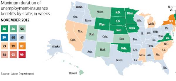 Latest unemployment map of USA